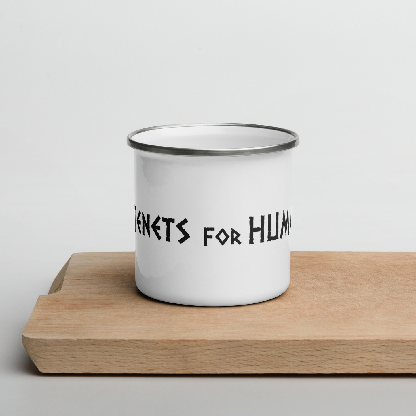 Tenets for Humanity Enamel Mug