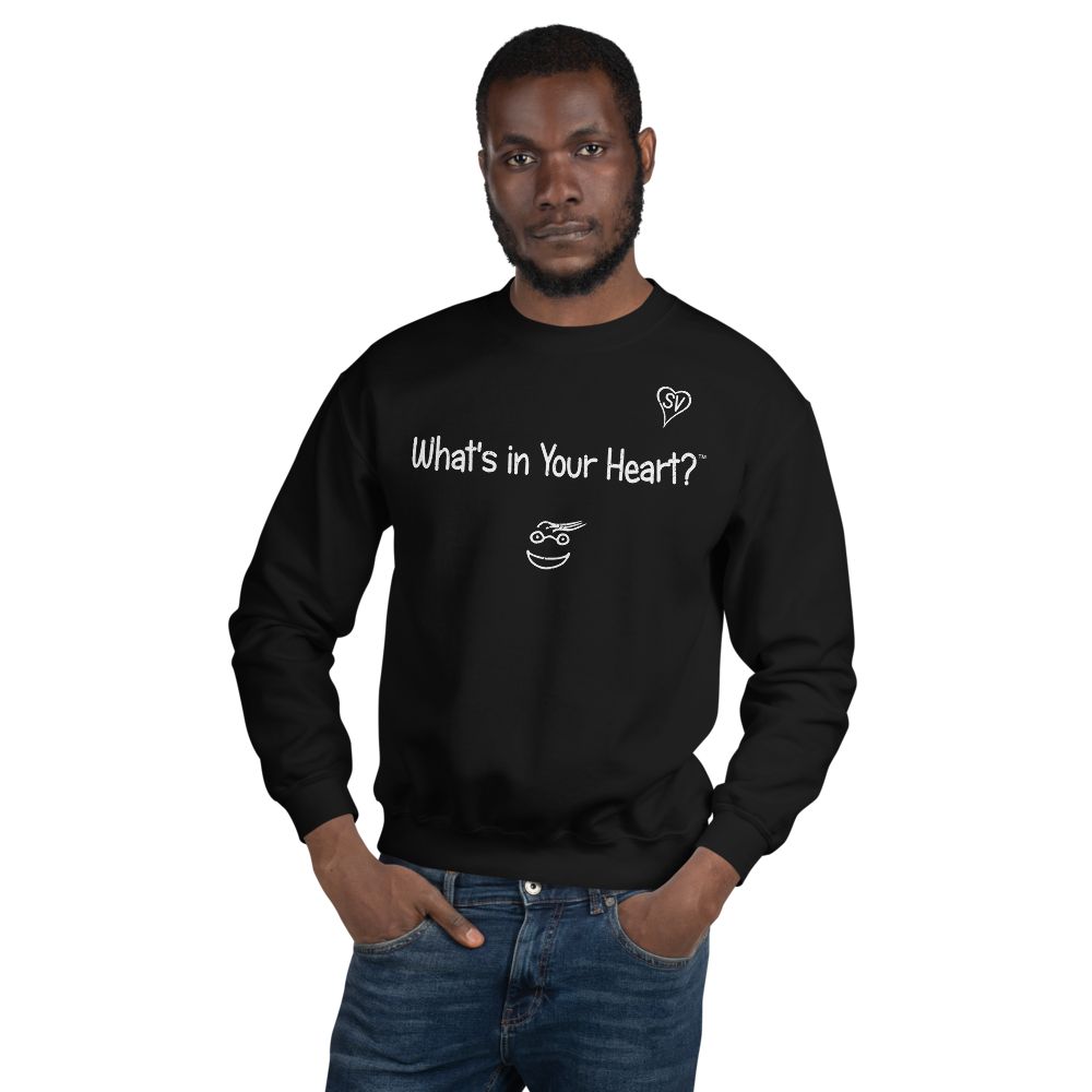 Black "Peace Heart" Unisex Sweatshirt