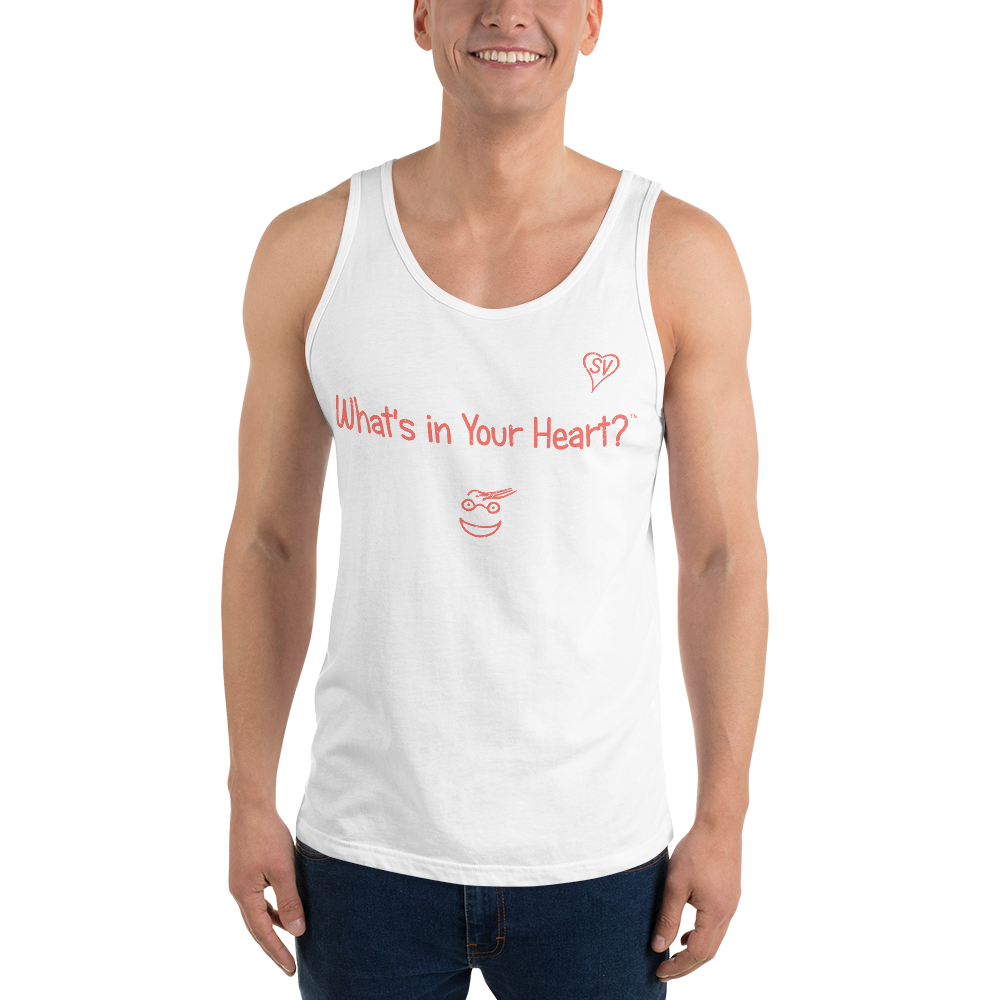White Men's "HeartSteps" Tank Top