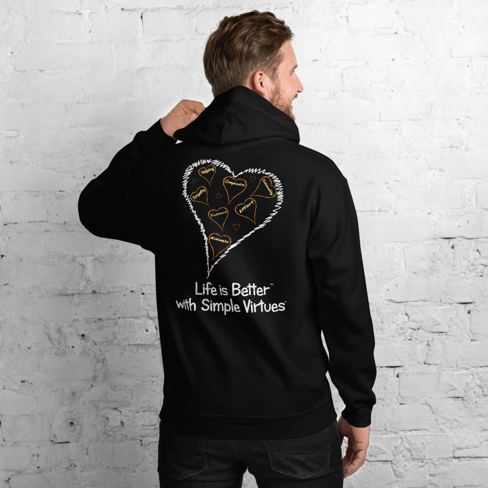 Black Men's "Hearts Aloft" Unisex Hoodie