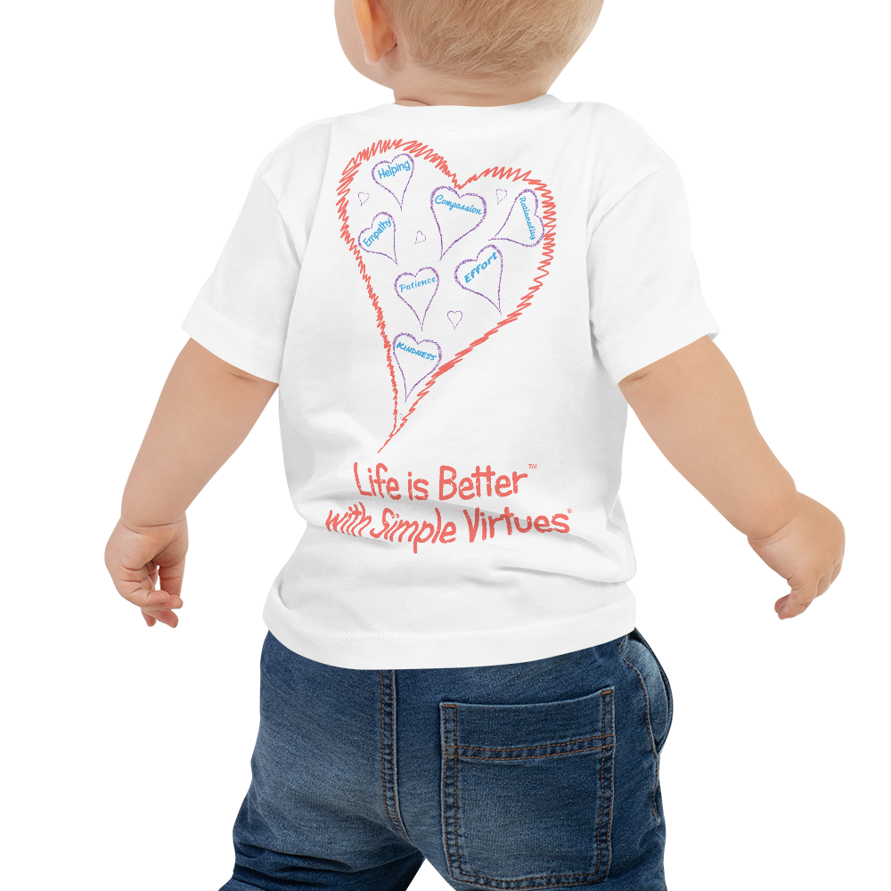 White "Hearts Aloft" Baby Short Sleeve Tee