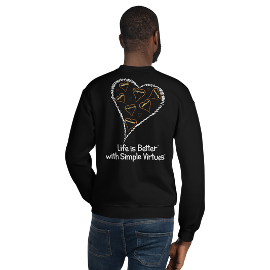 Black "Hearts Aloft" Unisex Sweatshirt