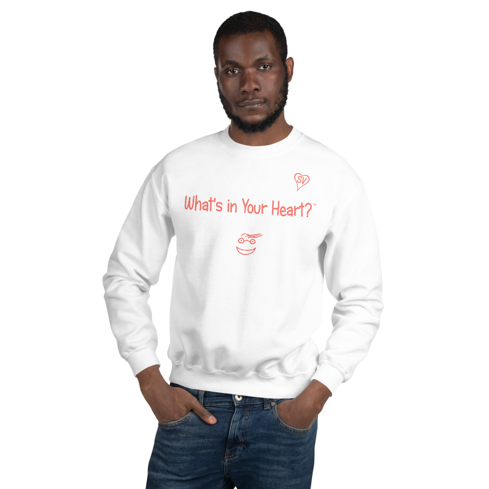White "HeartSteps" Unisex Sweatshirt