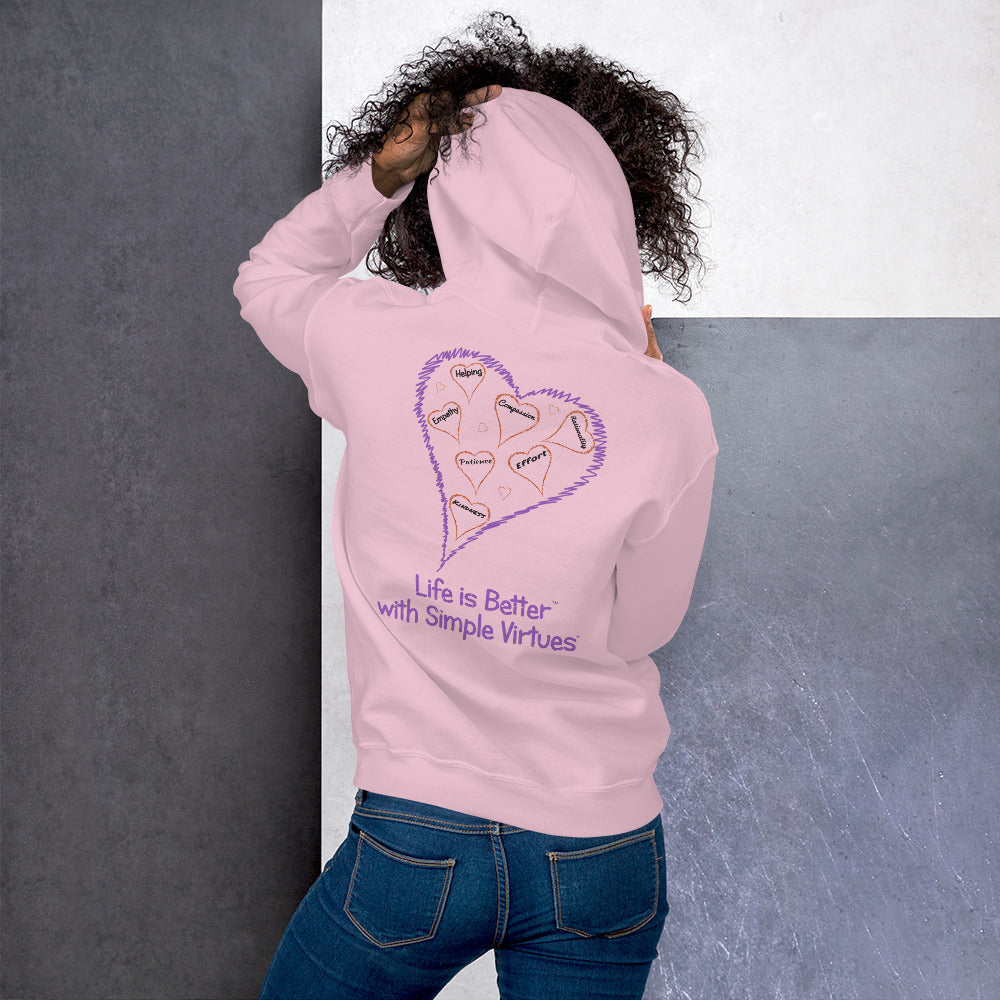 Pink "Hearts Aloft" Unisex Hoodie