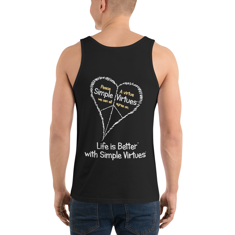 Black Men's "Peace Heart" Tank Top
