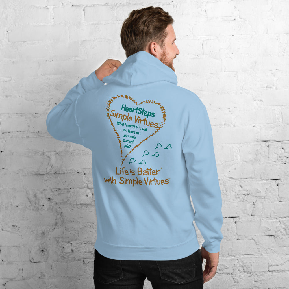 Light Blue "HeartSteps" Unisex Hoodie