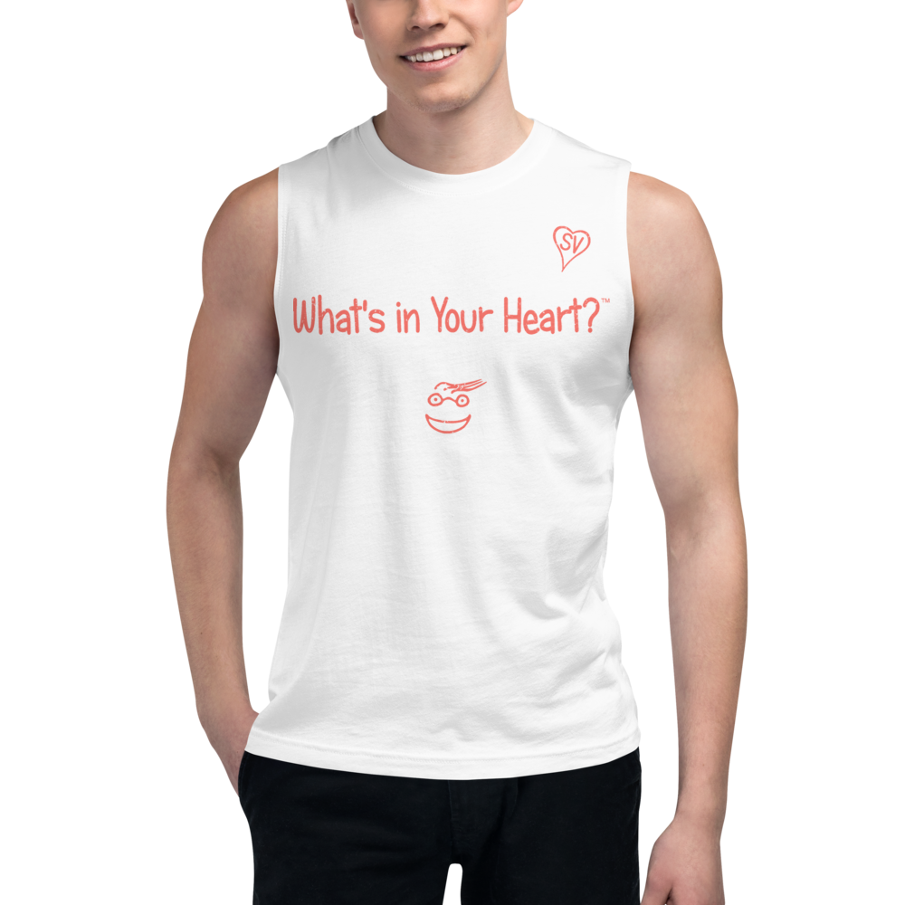 White Men's "Peace Heart" Muscle Shirt