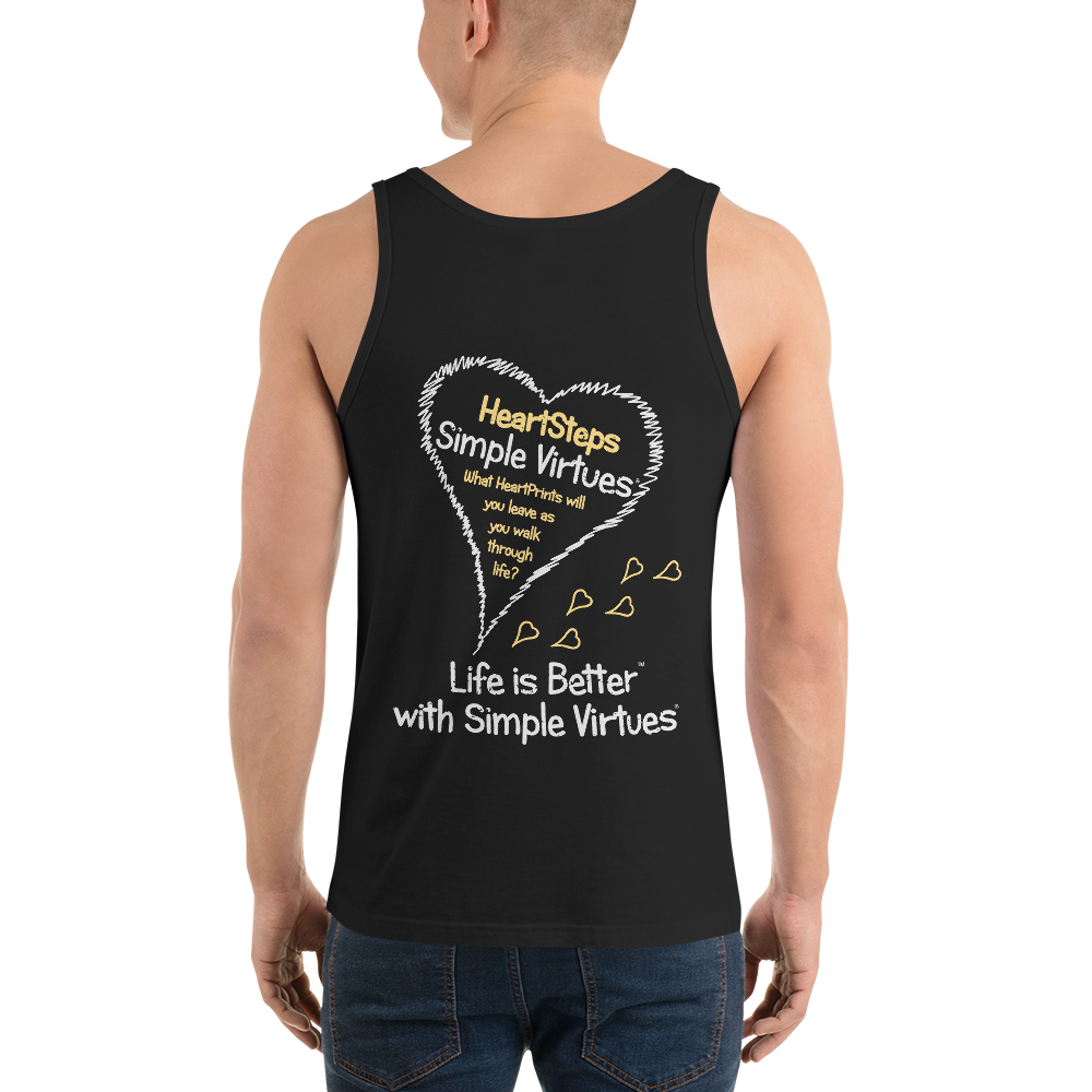 Black Men's "HeartSteps" Tank Top