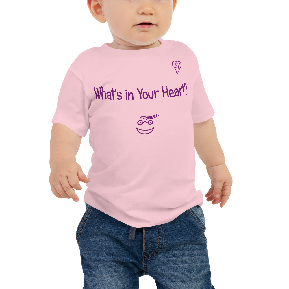 Pink "HeartSteps" Baby Short Sleeve Tee