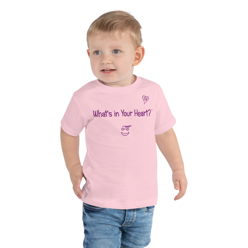 Pink "Peace Heart" Toddler Short Sleeve Tee
