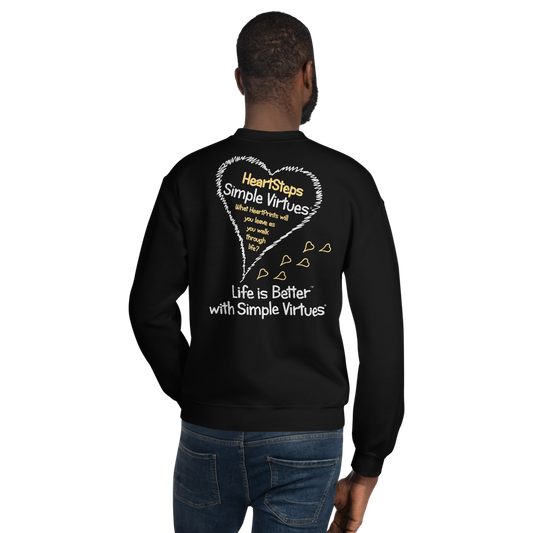 Black "HeartSteps" Unisex Sweatshirt