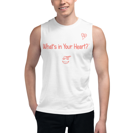 White Men's "Hearts Aloft" Muscle Shirt