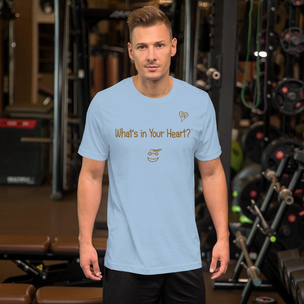 Light Blue "Peace Heart" Short-Sleeve Unisex T-Shirt