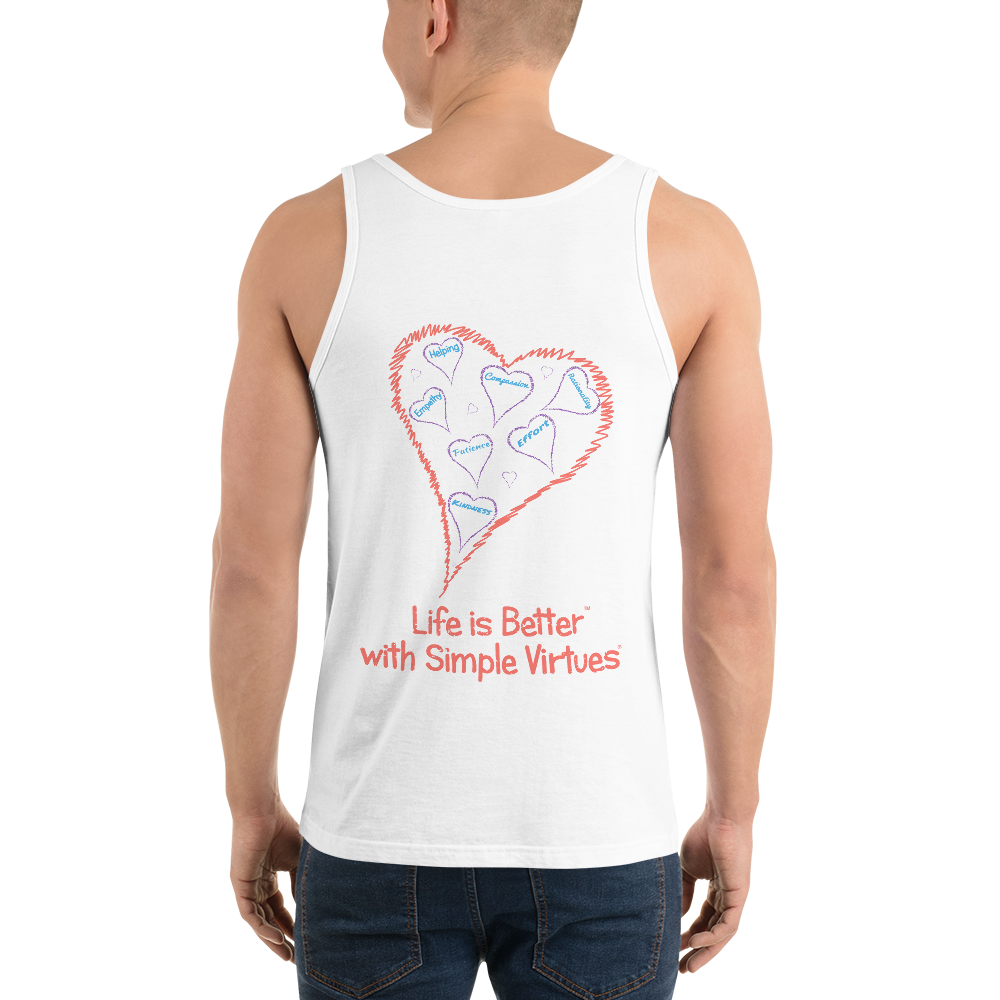 White Men's "Hearts Aloft" Tank Top