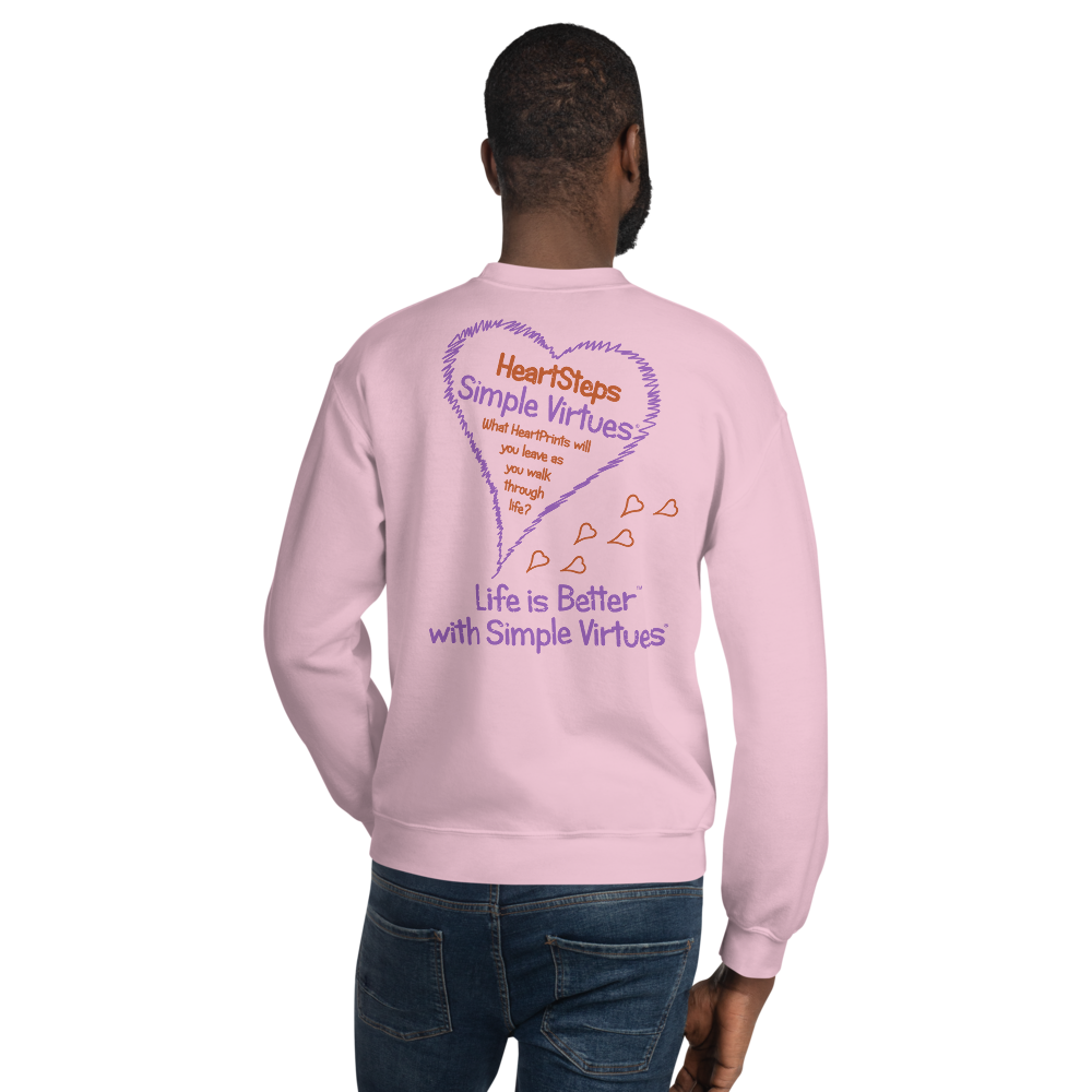 Pink "HeartSteps" Unisex Sweatshirt