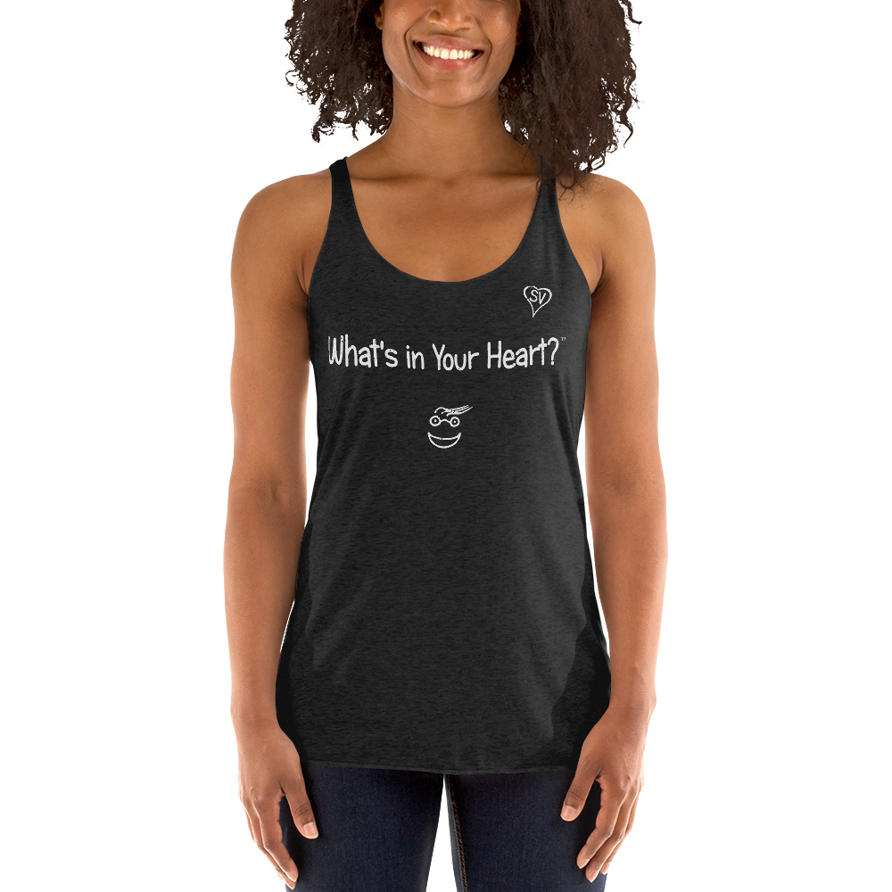 Vintage Black Women's "Peace Heart" Racerback Tank