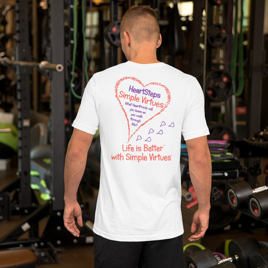 White "HeartSteps" Short-Sleeve Unisex T-Shirt