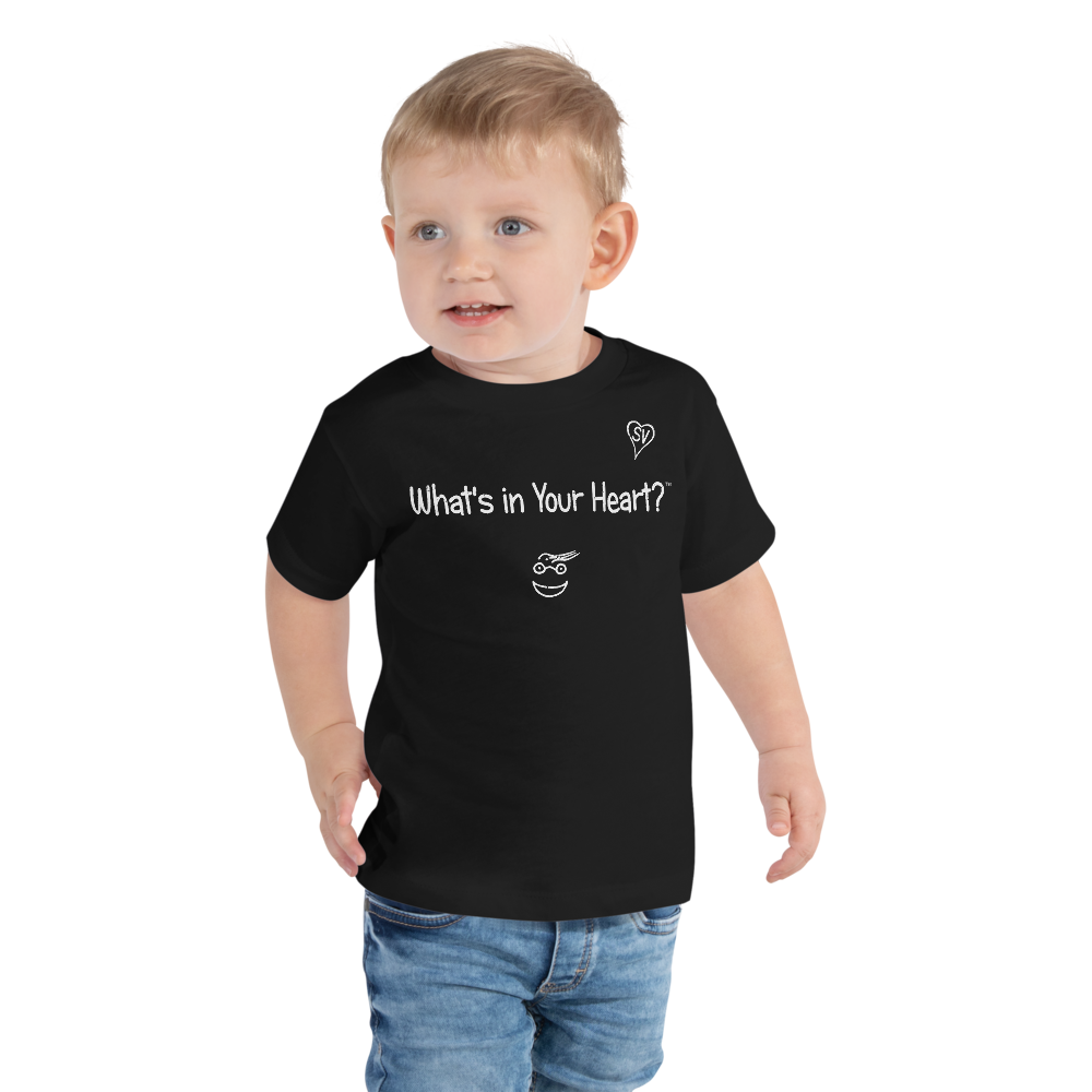 Black "HeartSteps" Toddler Short Sleeve Tee