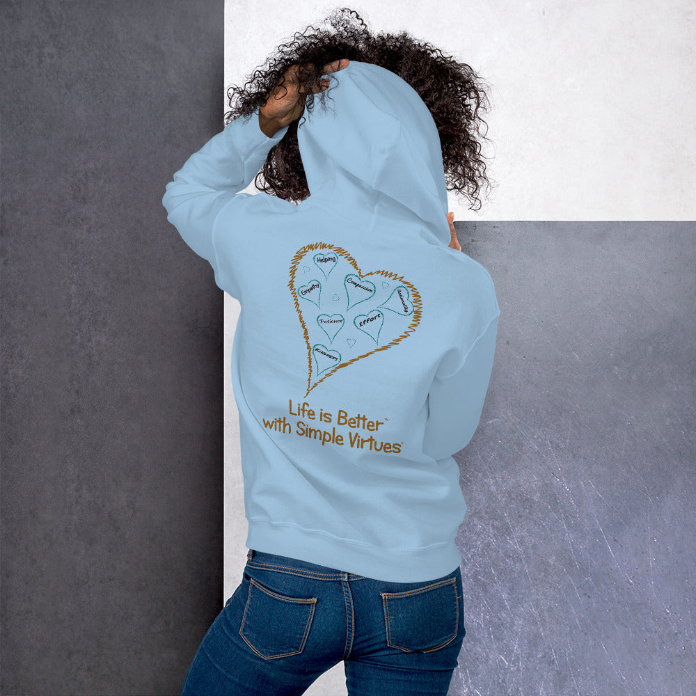Light Blue "Hearts Aloft" Unisex Hoodie