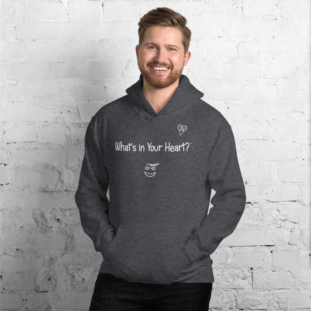 Dark Heather Men's "Hearts Aloft" Unisex Hoodie