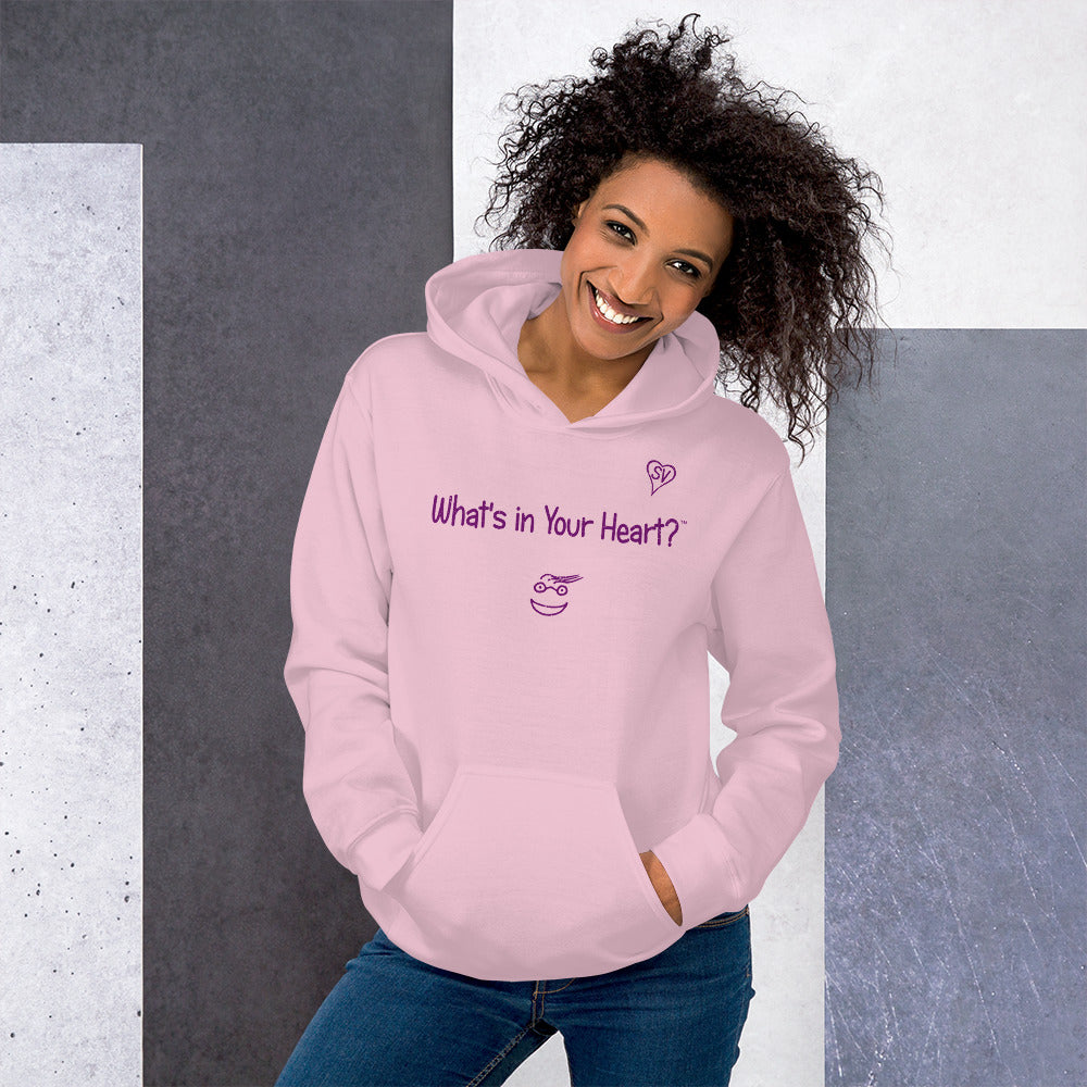 Pink "Heart Full of Virtues" Unisex Hoodie
