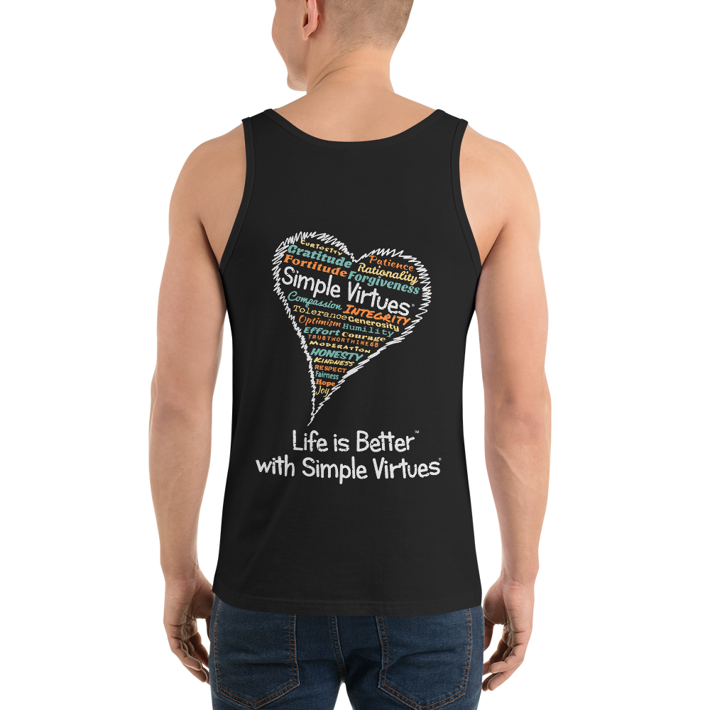 Black Men's "Heart Full of Virtues" Tank Top