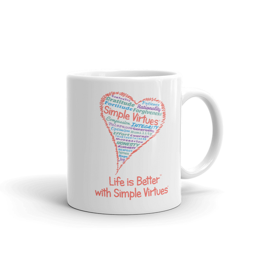 "Heart Full of Virtues" Coffee Mug