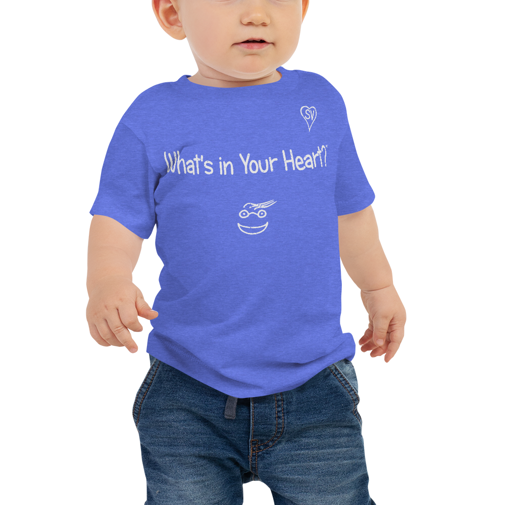 Blue "Heart Full of Virtues" Baby Short Sleeve Tee