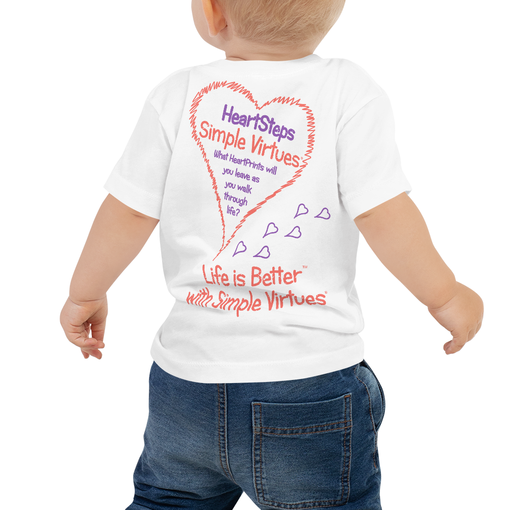 White "HeartSteps" Baby Short Sleeve Tee