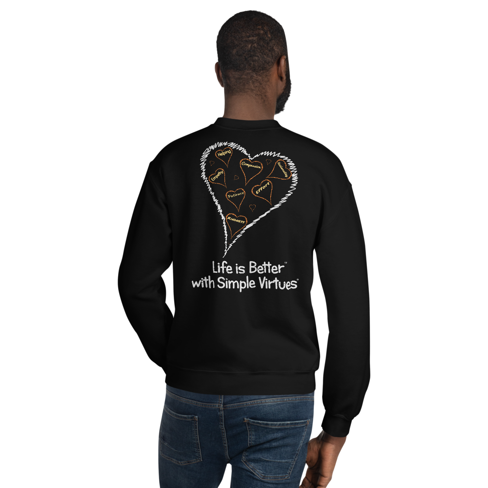 Black "Hearts Aloft" Unisex Sweatshirt