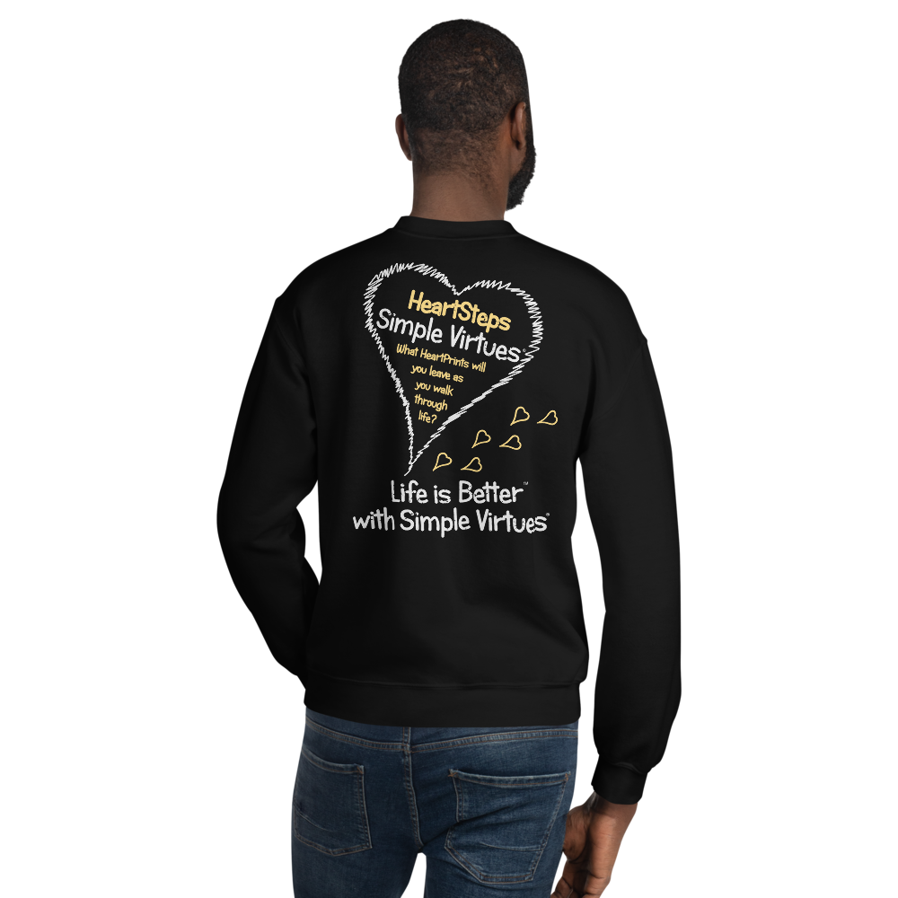 Black "HeartSteps" Unisex Sweatshirt
