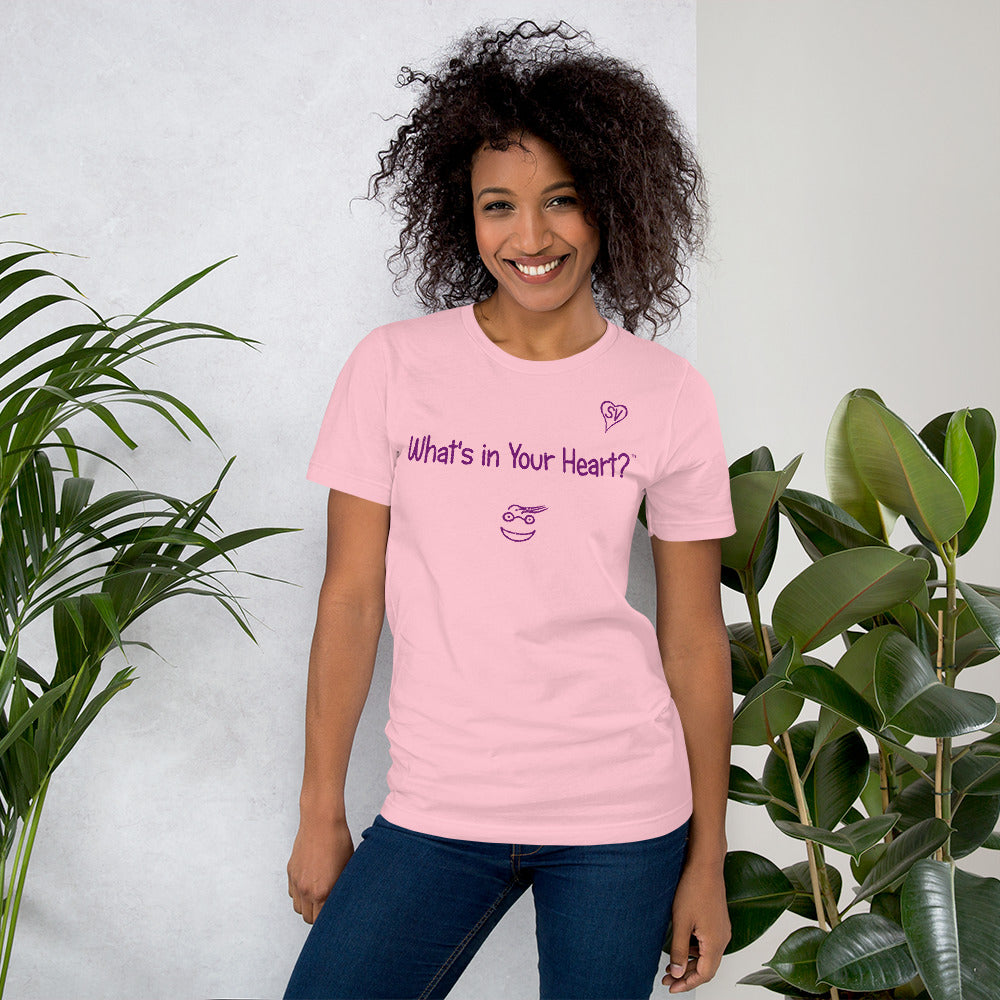 Pink "HeartSteps" Short-Sleeve Unisex T-Shirt