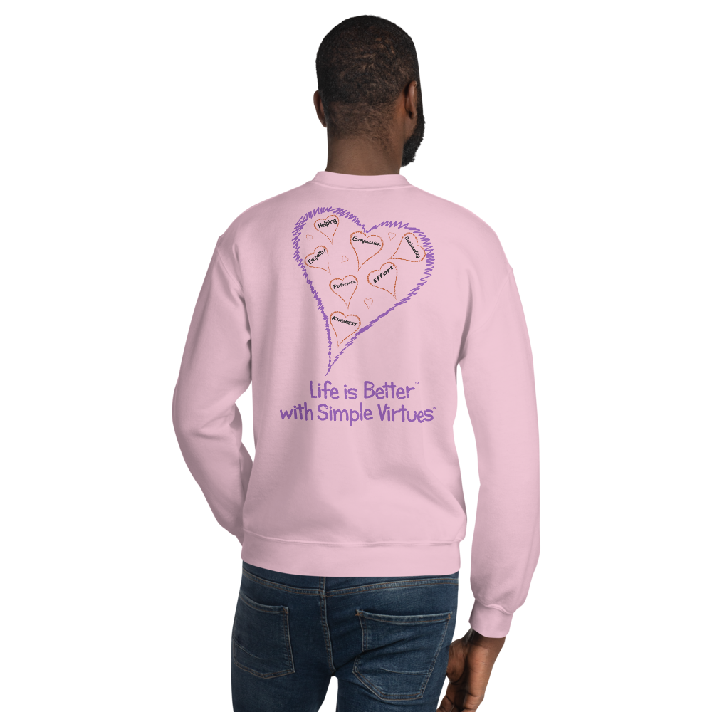 Pink "Hearts Aloft" Unisex Sweatshirt