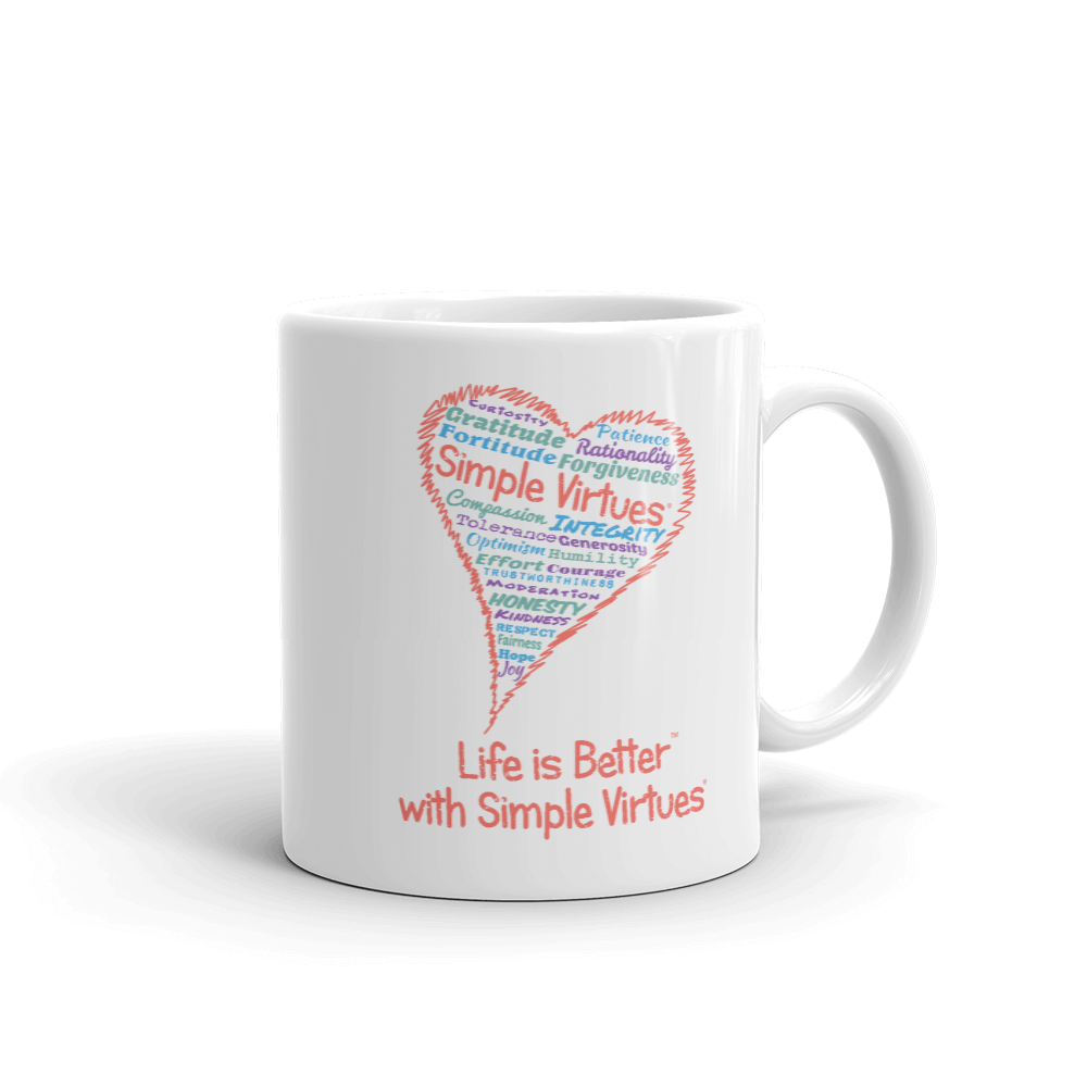 "Heart Full of Virtues" Coffee Mug