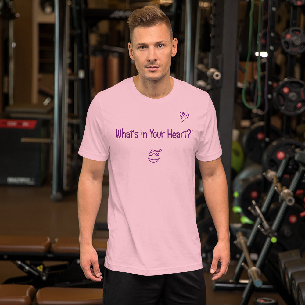 Pink "Heart Full of Virtues" Short-Sleeve Unisex T-Shirt